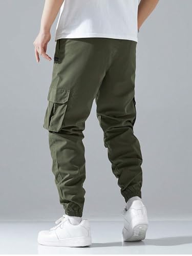 Lymio Men's Green Cargo Pants - Image 4
