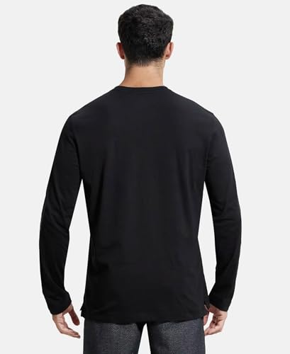 Jockey Men's Black Henley T-Shirt - Image 3