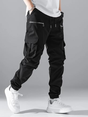 Lymio Men's Black Cargo Pants - Image 3