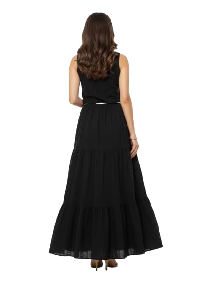 kaish Women's Crepe Blooming Flared Skirt - Image 2