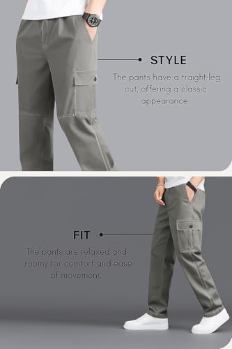 Lymio Men's Grey Cargo Pants - Image 4