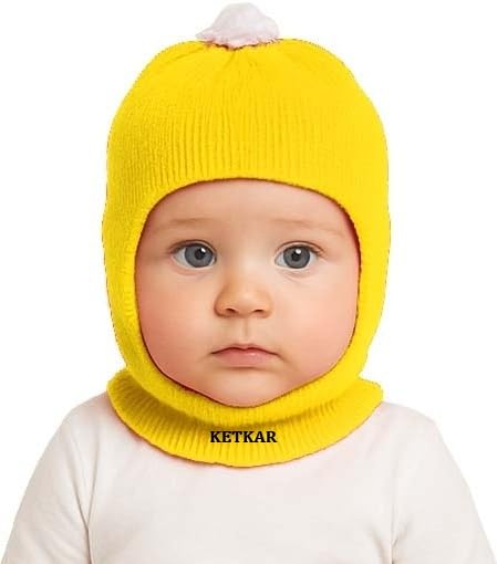 KETKAR Soft Woolen Monkey Caps for Baby - Multicolor - Image 4