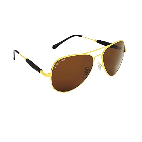 Louis Kouros Airomade Aviator Sunglasses - Gold Brown Mirror - Image 3