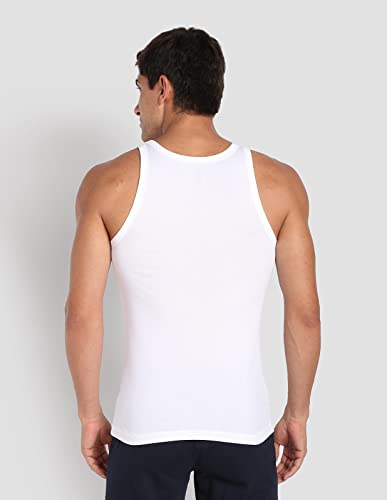 U.S. POLO ASSN Mens Cotton Ribbed Vest - White - Image 3