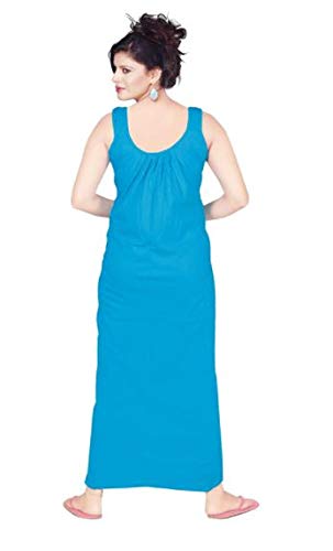 Vibha Women's Cotton Camisole - Maroon Sky Blue - Image 4