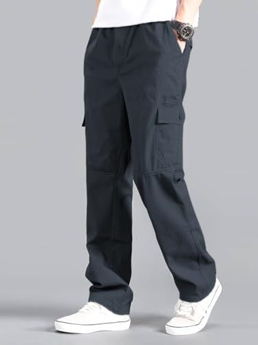 TAGDO Men's Dark Grey Cargo Pants - Image 2