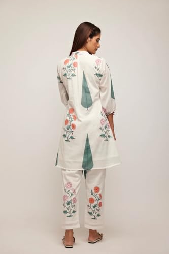 Leriya Fashion Women's Printed Co-Ord Set - White - Image 2