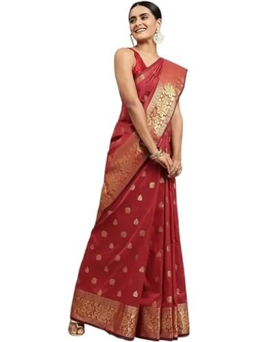 C J Enterprise Banarasi Kanjivaram Silk Saree for Women - Image 2