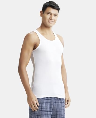 Jockey Men's Tencel Sleeveless Vest - White - Image 2
