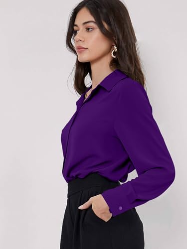 GRECIILOOKS Women's Western Shirt - Dark Purple - Image 3