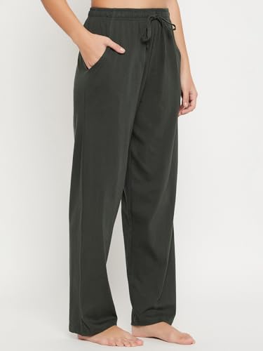 Clovia Green Cotton Pyjama for Women - Image 3