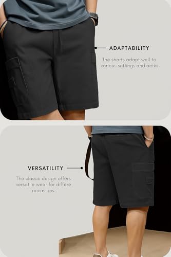 Lymio Men's Grey Cotton Casual Shorts - Image 4