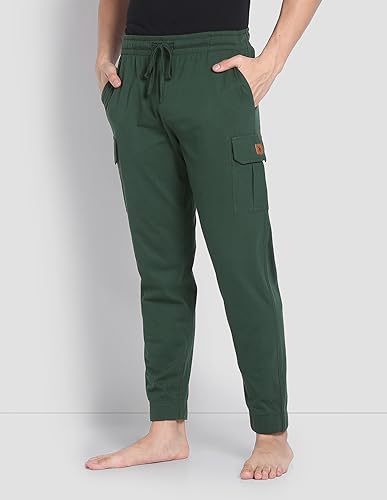 U.S. POLO ASSN. Men Cotton Joggers - Bottle Green - Image 2