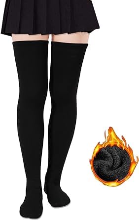 Winkelen Wool Thigh High Socks for Women