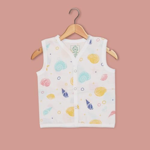 A toddler thing Organic Cotton Muslin Jabla for Baby Boys & Girls - White - Image 2