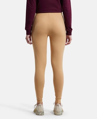 Jockey Women's Slim Fit Cotton Blend Leggings - Tan - Image 3