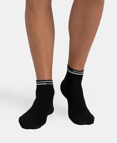 Jockey Men's Cotton Stretch Ankle Socks - Black - Image 2