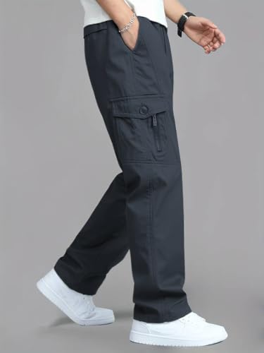 TAGDO Men's Dark Grey Cargo Pants - Image 3