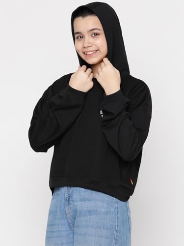 Li'l Tomatoes Girls Black Hooded Sweatshirt - Image 3