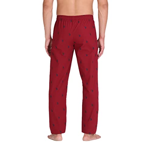 US Polo Association Men's Cotton Pyjama Bottom - Maroon - Image 3