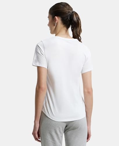 Jockey Crew Neck T-Shirt for Women - White - Image 3
