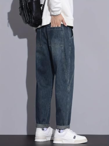 GRECIILOOKS Men Denim Jeans - Grey - Image 2