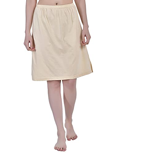 Aimly Women's Cotton Knee Length Skirt - Beige - Image 2