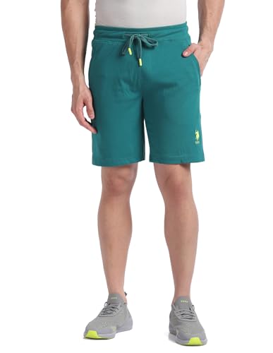 U. S. POLO ASSN. Men's DryEase Cotton Rich Performance Shorts - Teal Green - Image 4