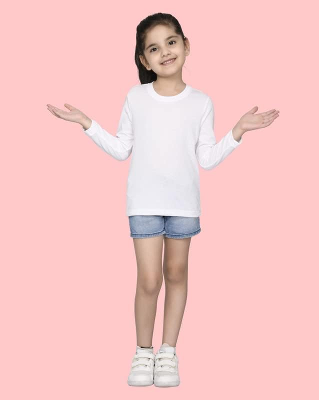 Nusyl Girls White Cotton T-Shirt - Image 5