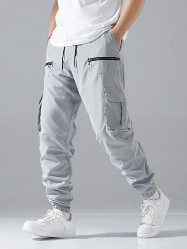 Lymio Men's Grey Cargo Pants - Image 3