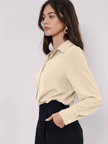 GRECIILOOKS Women's Western Shirt - Cream - Image 3