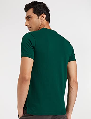 Symbol Men's Polo T-Shirt - Mandarin Collar, Half Sleeves, Eden Green - Image 2