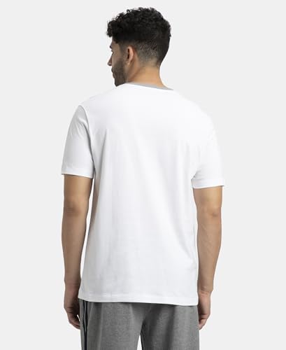 Jockey Men's Cotton Round Neck T-Shirt - White - Image 3