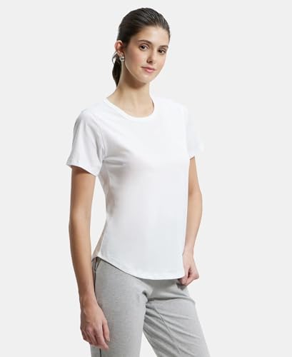 Jockey Crew Neck T-Shirt for Women - White - Image 2
