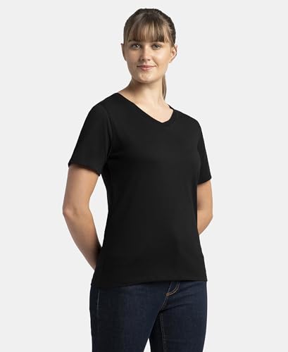 Jockey Women's Super Combed Cotton Rich V-Neck T-Shirt - Apricot - Image 2