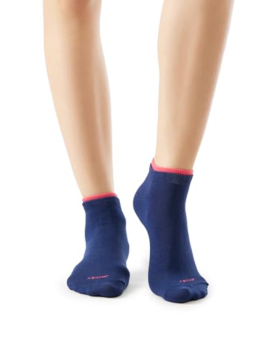 Jockey Women's Low Ankle Socks - Imperial Blue & Raspberry - Image 2
