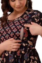 GarbGlide Women's Maternity Feeding Kurti - Floral