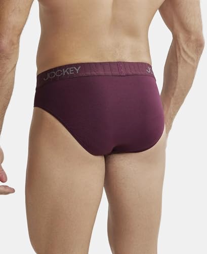 Jockey Men's Supima Cotton Briefs - Wine - Image 3