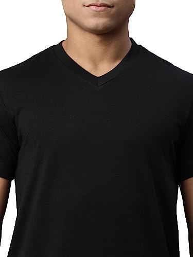 Levi's Men Black Cotton V-Neck T-Shirt - Image 2