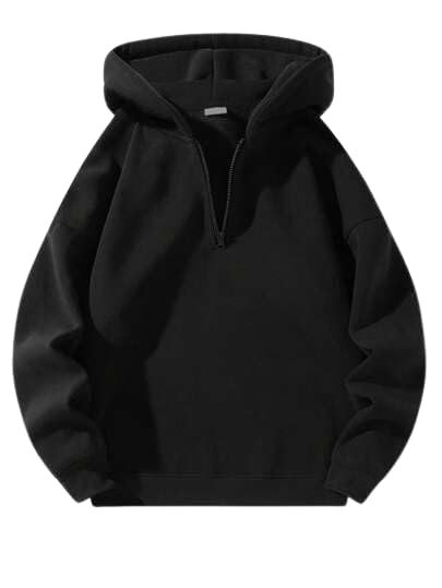 Trillion Men's Black Half Zip Hoodie