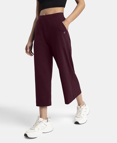Jockey Women's Cotton Rich Elastane Stretch Culottes - Wine Tasting - Image 2
