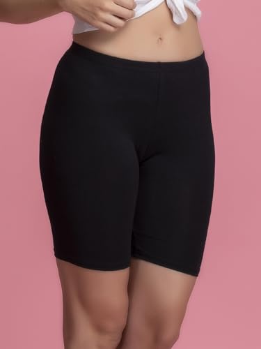 Clovia Women's Cotton Cycling Shorts - Black - Image 4