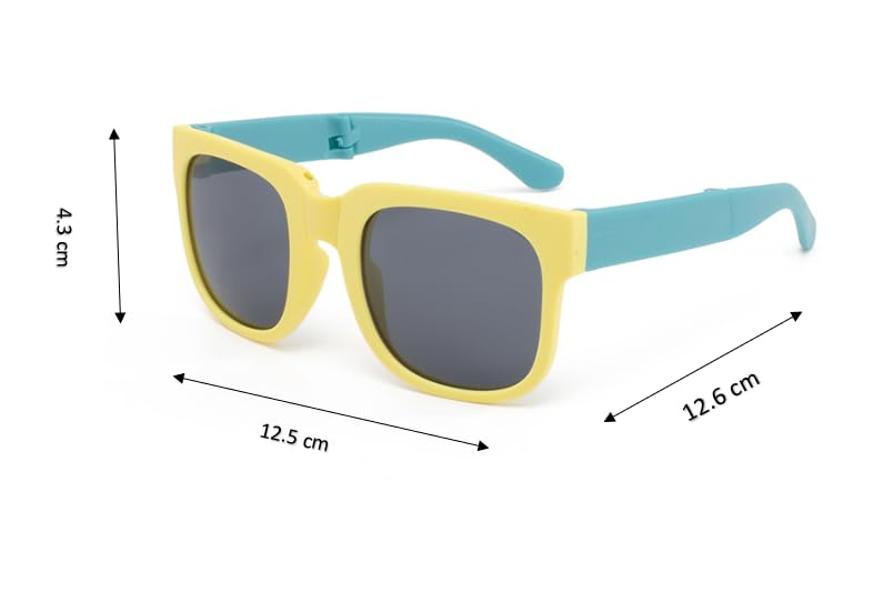 DC DECORIO Kids Foldable Sunglasses - Yellow - Image 2