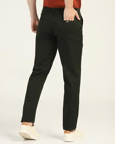 TOPLOT Men's Olive Casual Trousers - Lycra Cotton - Image 4