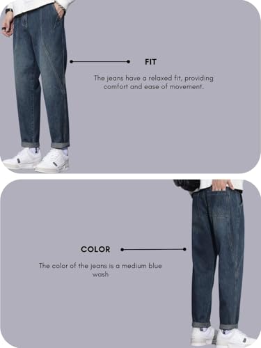 GRECIILOOKS Men Denim Jeans - Grey - Image 4