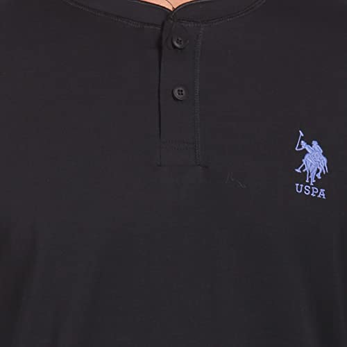 U. S. POLO ASSN. Men Heathered Cotton T-Shirt - Black - Image 4