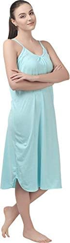 BLAZON Women Cotton Hosiery Solid Maxi Night Dress - Image 5