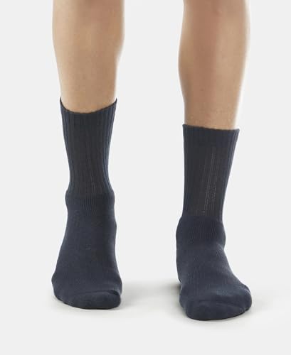 Jockey Men's Calf Length Sports Socks - Black Navy - Image 2