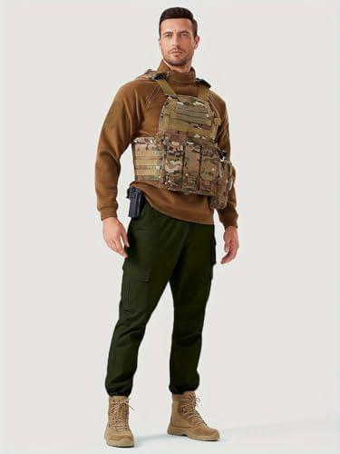 TOPLOT Men Tactical Cargo Pants - Olive - Image 4