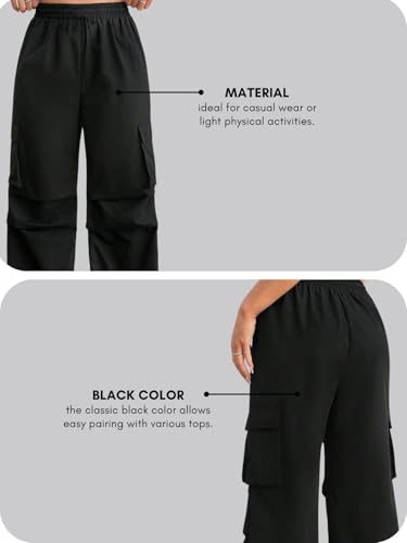 GRECIILOOKS Women's Cargo Pant - Black - Image 4
